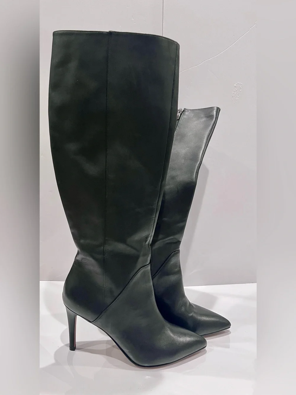 Franco Sarto Black Over-the-Knee Pointed Toe Stiletto Boots